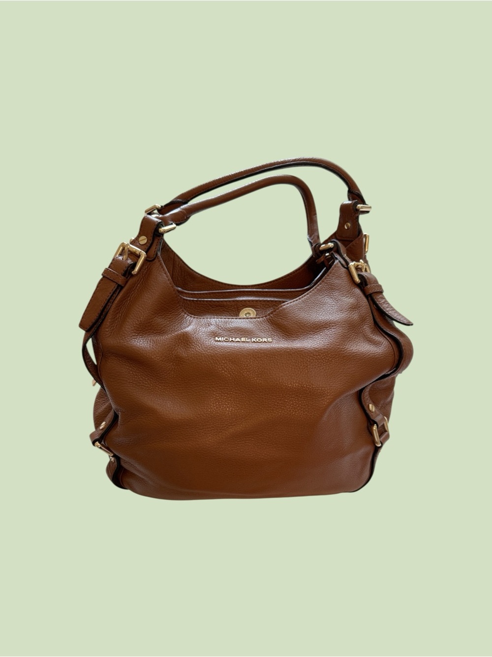 Michael Kors Cognac Belted Bedford Shoulder Bag